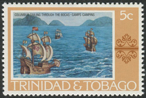 Columbus sails to Tobago